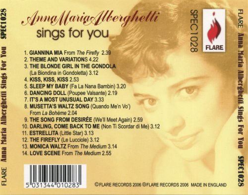 Anna Maria Alberghetti - Sings For You (Reissue, Remastered) (2006)