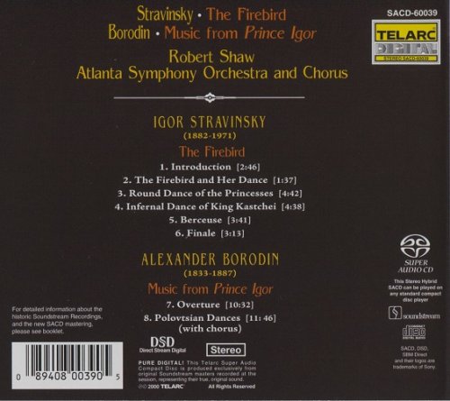 Robert Shaw The Atlanta Symphony Orchestra Stravinsky The Firebird Borodin Prince Igor 6410