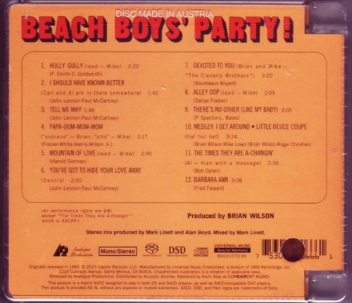 The Beach Boys - Beach Boys' Party! (1965) [2015 SACD]