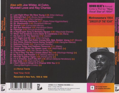 Carmen McRae - The Complete Ralph Burns Sessions Featuring Ben Webster (2012)