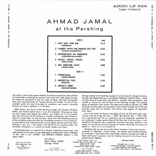 Ahmad Jamal Trio - Ahmad Jamal at the Pershing: But Not for Me (2002)