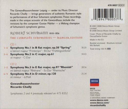 Gewandhausorchester, Riccardo Chailly - Schumann: The Complete Symphonies (Mahler Edition) (2008)