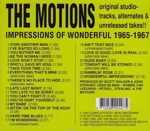 The Motions - Impressions Of Wonderful 1965-1967 (1993)