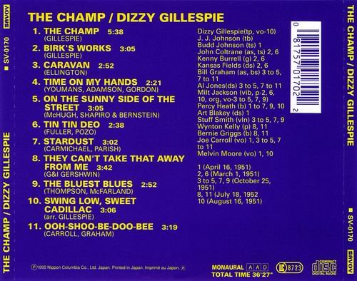 Dizzy Gillespie - The Champ (1956) CD Rip