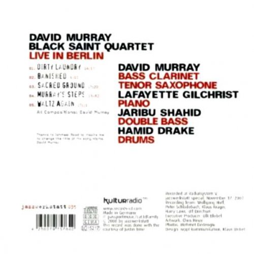 David Murray Black Saint Quartet - Live in Berlin (2008) FLAC