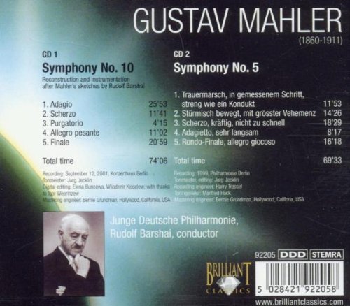 Rudolf Barshai - Mahler: Symphony Nos. 10 & 5 (2003)