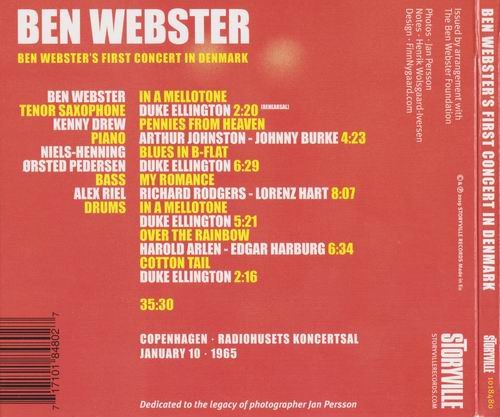 Ben Webster - Ben Webster's First Concert In Denmark (2019) CD Rip