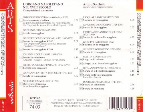 Arturo Sacchetti - L'Organo Napoletano (1986)