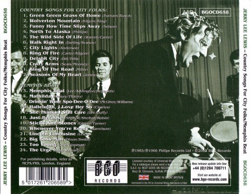 Jerry Lee Lewis - Country Songs For City Folks / Memphis Beat (2005) CD-Rip