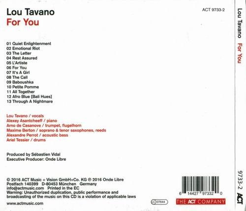 Lou Tavano - For You (2016) CD Rip