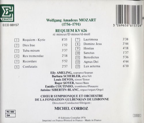 Michel Corboz - Mozart: Requiem KV 626 (1975)