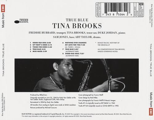 Tina Brooks - True Blue (1960) CD Rip