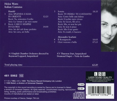 Helen Watts - Handel & Scarlatti: Italian Cantatas (1999)