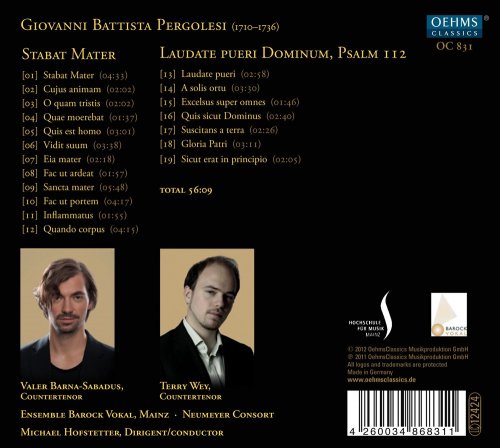 Michael Hofstetter - Pergolesi: Stabat Mater & Laudate pueri Dominum (2012)