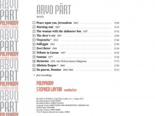 Stephen Layton, Polyphony - Arvo Part: Choral Works (2014)