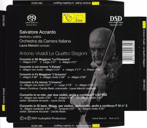 Salvatore Accardo - Vivaldi: Le Quattro Stagioni (2009) [SACD]