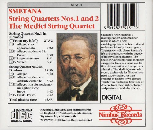 The Medici Quartet - Smetana: String Quartets Nos. 1 & 2 (1988)