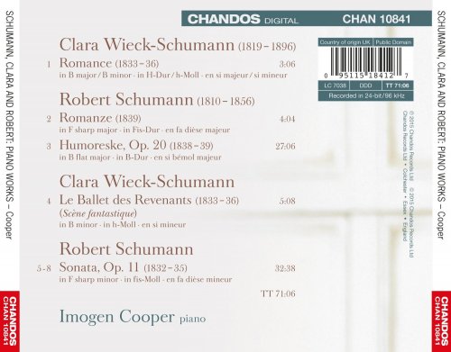 Imogen Cooper - Clara & Robert Schumann: Piano Works (2015)