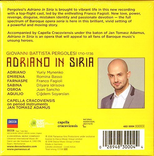 Jan Tomasz Adamus, Capella Cracoviensis, Yuriy Mynenko - Pergolesi: Adriano in Siria (2016) CD-Rip