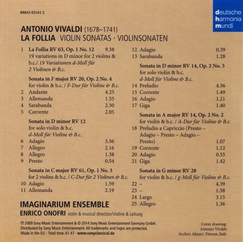 Enrico Onofri, Imaginarium Ensemble - Vivaldi: “La Follia” Violin Sonatas (2014)