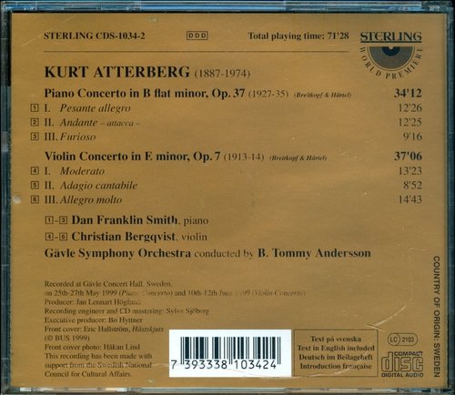 Gavle Symphony, B. Tommy Andersson - Atterberg: Piano Concerto and Violin Concerto (1999)