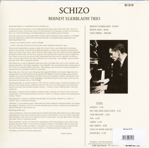 Berndt Egerbladh Trio - Schizo (2008)