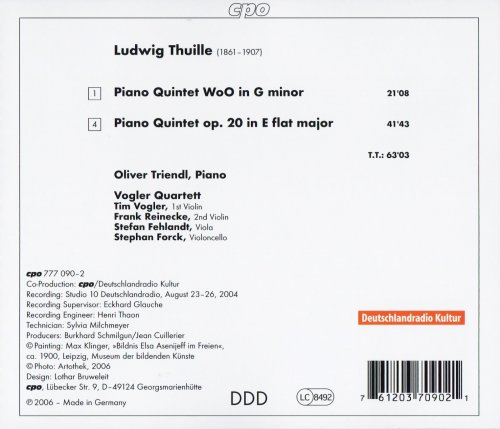 Oliver Triendl, Vogler Quartett - Thuille: Piano Quintets (2007)