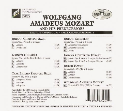 Brigitte Haudebourg - Mozart and His Predecessors (1992)