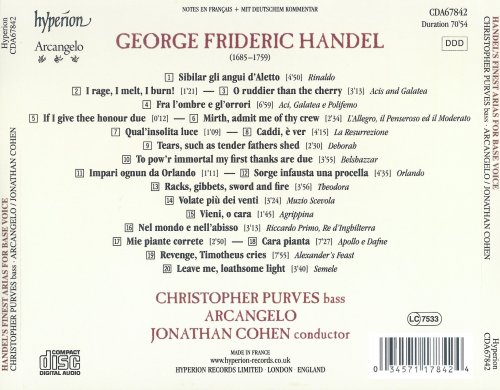 Jonathan Cohen - Handel: Finest Arias for Base Voice (2012)