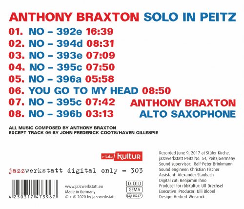 Anthony Braxton - Solo in Peitz (2020)