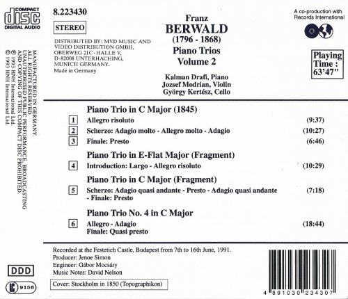 Kalman Drafi, Jozsef Modrian, György Kertész - Berwald: Piano Trios, Vol. 2 (1993)