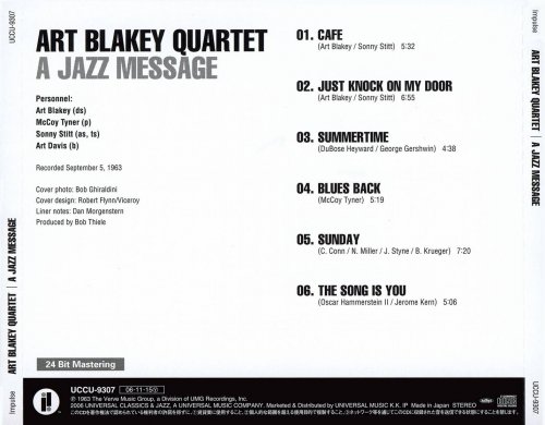 Art Blakey Quartet - A Jazz Message (1963) [2006] CD-Rip