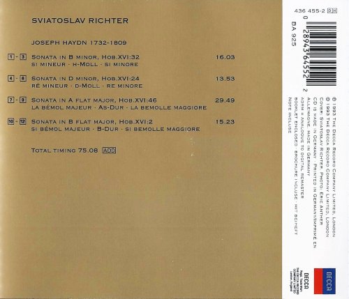 Sviatoslav Richter - Haydn: Piano Sonatas Nos. 32, 24, 46, 2 (1993)
