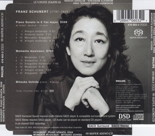 Mitsuko Uchida - Schubert: Piano Sonata D568, Moments musicaux (2003) [SACD]