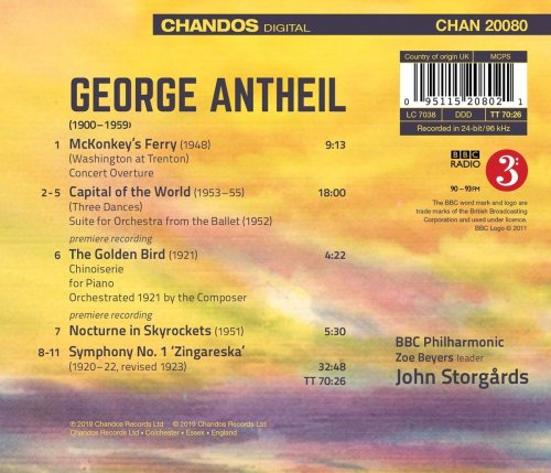 BBC Philharmonic Orchestra & John Storgårds - Antheil: Orchestral Works, Vol. 3 (2019) CD-Rip