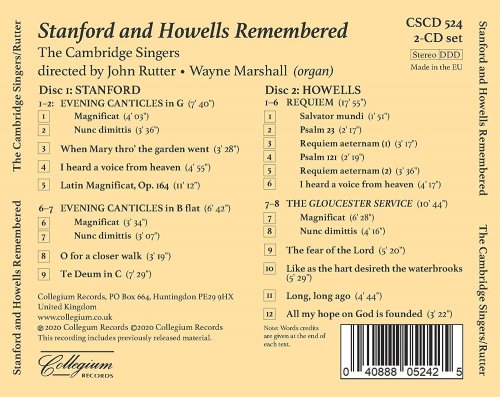 The Cambridge Singers - Stanford & Howells Remembered (2020)