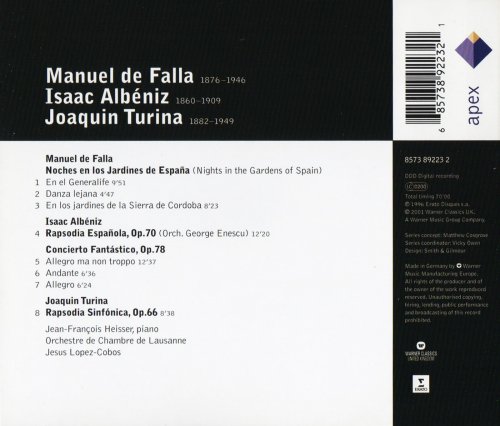 Jean-François Heisser, Jesus Lopez-Cobos - Falla, Albéniz, Turina (2001)