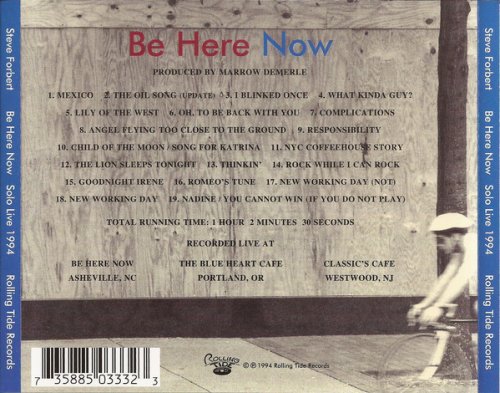 Steve Forbert - Be Here Now Solo Live 1994 (1994)