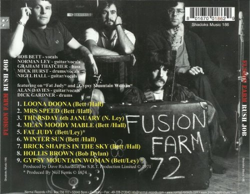 Fusion Farm - Rush Job (Reissue) (1971-74/2016)