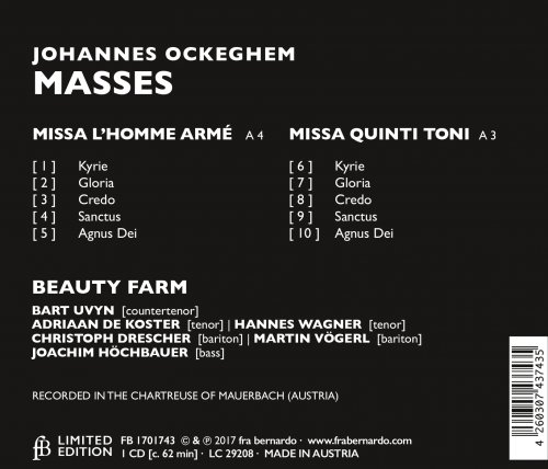 Beauty Farm - Ockeghem: Masses (2017) [CD-Rip]