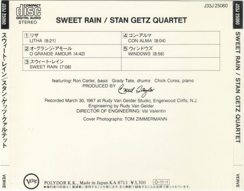 Stan Getz - Sweet Rain (1967) [1987]