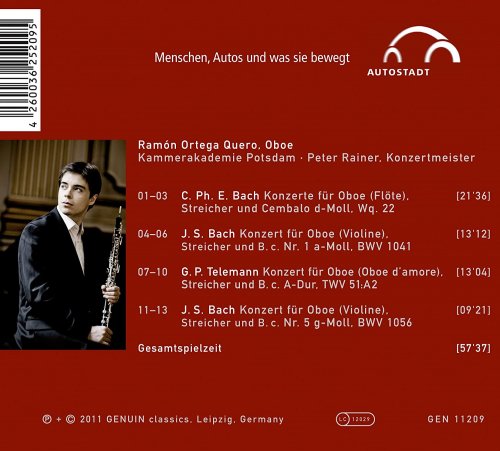 Kammerakademie Potsdam - J.S. Bach, Telemann & C.P.E. Bach: Oboe Concertos (Movimentos Edition) (2011)