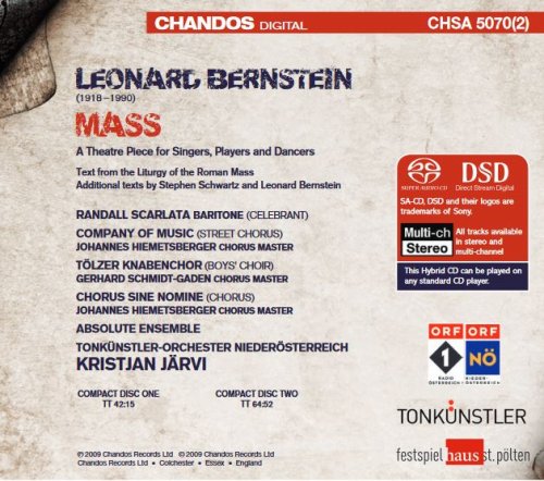 Absolute Ensemble, Tonkünstler-Orchester Niederösterreich, Kristjan Järvi - Bernstein: Mass (2009)