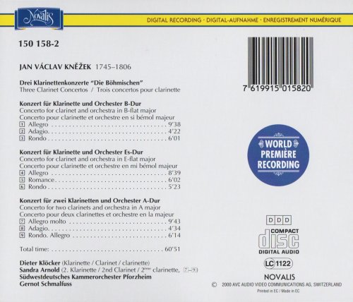 Dieter Klöcker, Sandra Arnold, Gernot Schmalfuss - Knéžek: Clarinet Concertos (2000)
