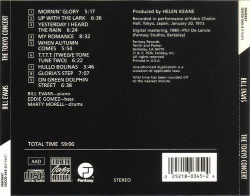 Bill Evans - The Tokyo Concert (1973) CD Rip