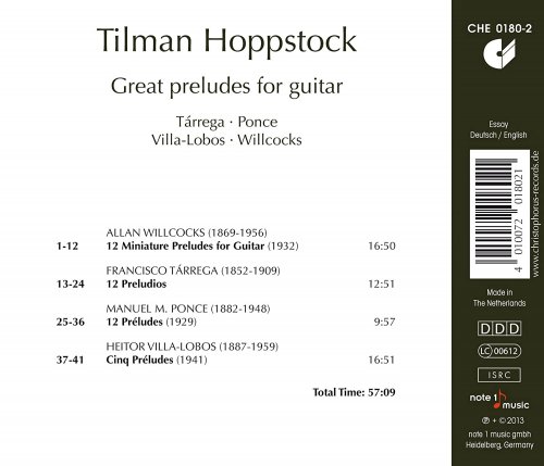 Tilman Hoppstock - Great Preludes for Guitar (2013/2020)