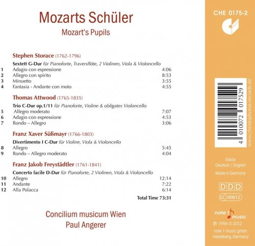 Concilium Musicum Wien - Mozart's Pupils (2012/2020)