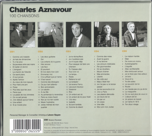 Charles Aznavour - 100 chansons (5 CD Box Set) (2008)