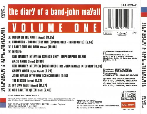 John Mayall - The Diary Of A Band (Volumes One & Two) (2007)