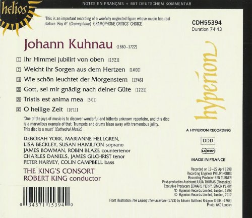 The King's Consort, Robert King - Kuhnau: Sacred Music (1998)